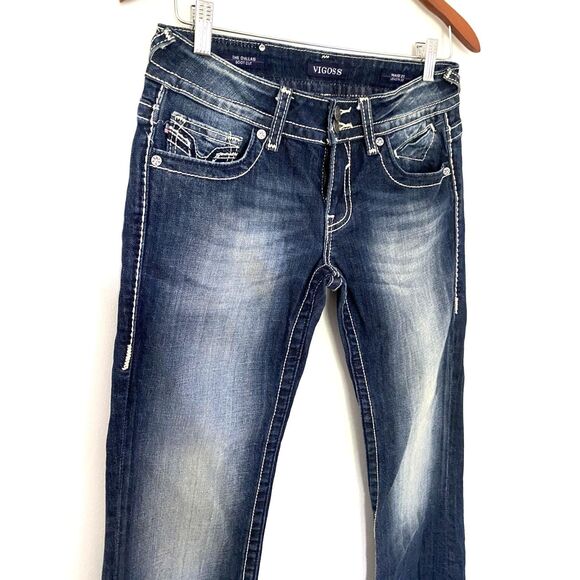 Vigoss The Dallas Boot Cut Medium Wash Y2K Style Denim Jeans Pants Sz 27 - Picture 9 of 10